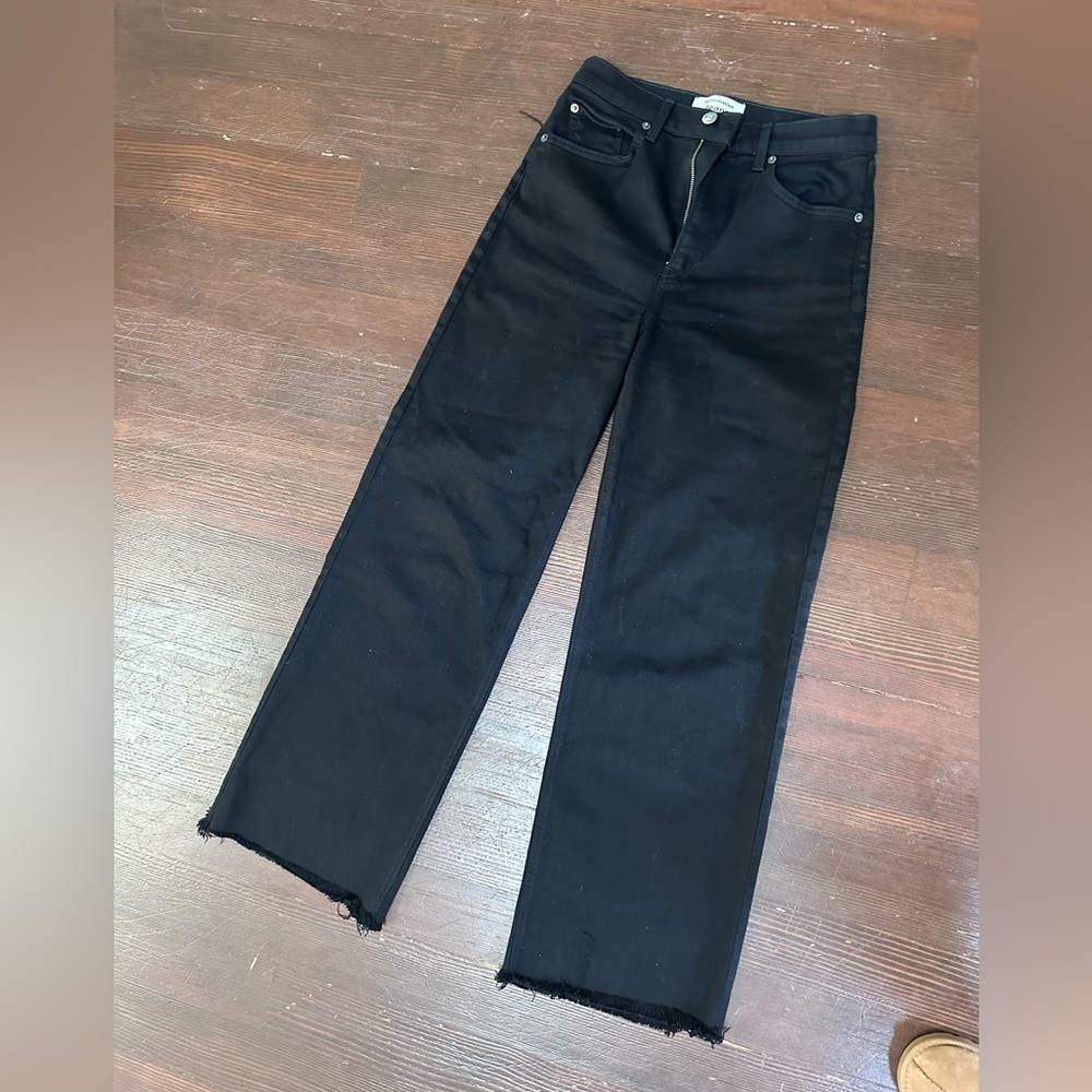 Reformation black stretch Flood Jeans